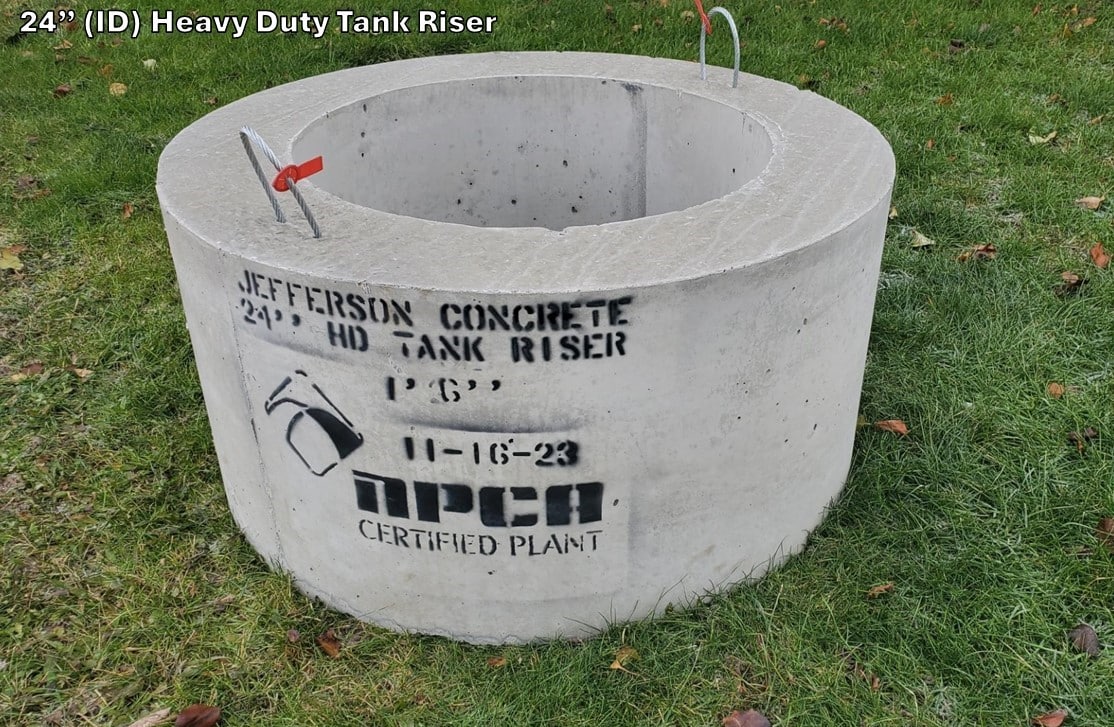 Heavy Duty Tank Risers | Jefferson Concrete